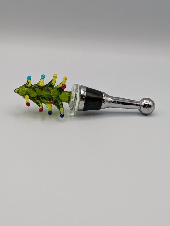 Pier One Christmas Tree Wine Stopper, 4.5" - Picture 2 of 8